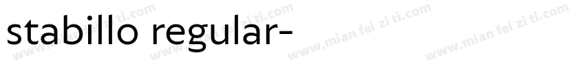 stabillo regular字体转换